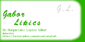 gabor lipics business card