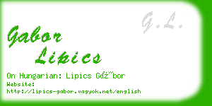 gabor lipics business card